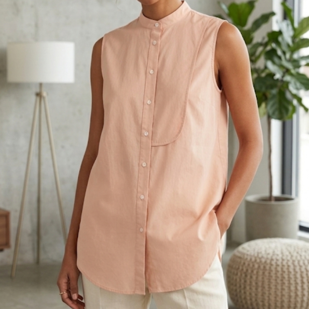 EQUIPMENT Femme sleeveless top In Peach Size SM
